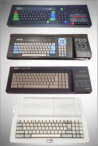 From top to bottom... CPC464, CPC664, CPC6128, and CPC6128+ From top to bottom... CPC464, CPC664, CPC6128, and CPC6128+